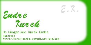 endre kurek business card